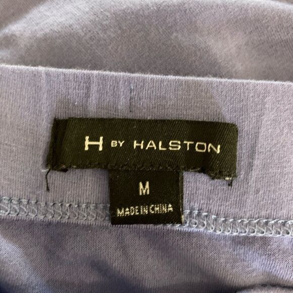 H By Halston Skirt Women’s Size M Blue Shark Bite Hem Stretchy Knit Flowy - Picture 5 of 7